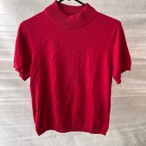 Allison Daley Red Short Sleeve Top